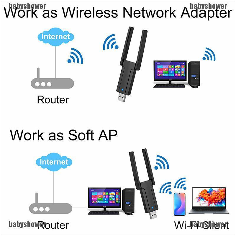 Ăng Ten Wifi 1200mbps 2.4g / 5g Usb 3.0 Cho Máy Tính / Mac / Laptop | BigBuy360 - bigbuy360.vn