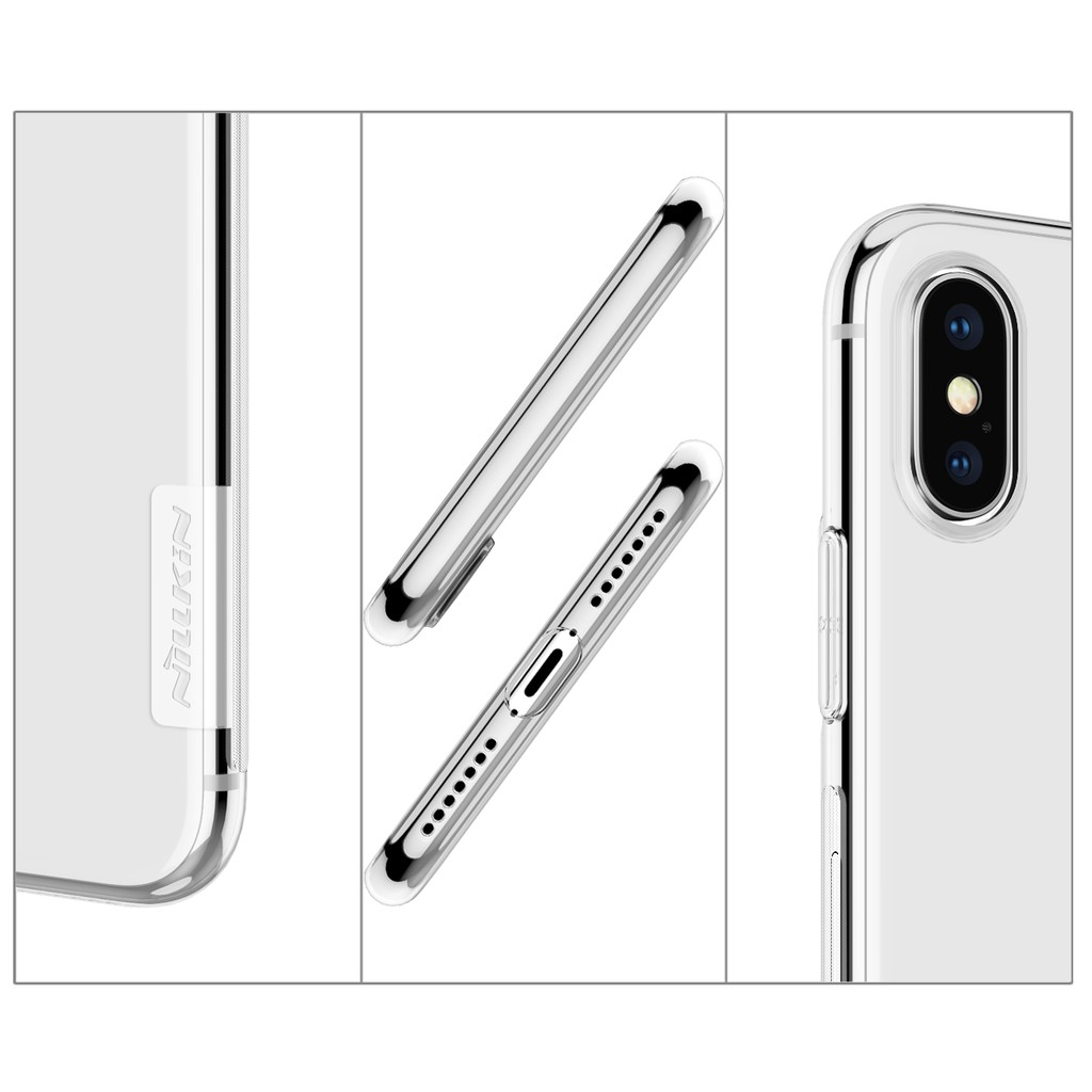 Ốp lưng iPhone XS MAX 6,5 inch dẻo silicone chính hãng Nillkin Nature TPU Case