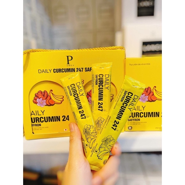 Thạch nghệ Saffron vị chuối 247 (Hộp 7 Gói) Date 12/2023