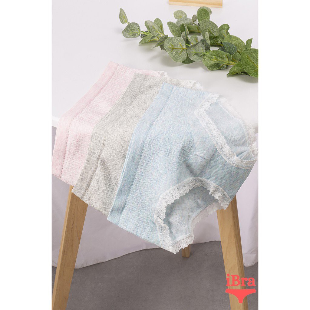 Quần lót nữ viền ren hoa muji Hàn Quốc kháng khuẩn mềm min ,co giãn Freesize<60kg | BigBuy360 - bigbuy360.vn