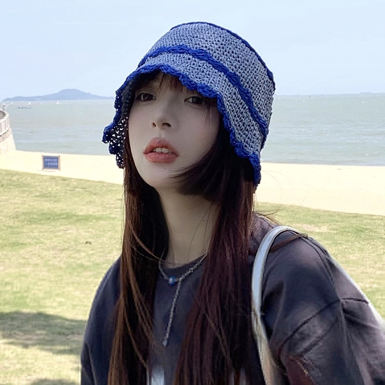 Mũ rơm MG STUDIO viền hoa kiểu dáng thời trang