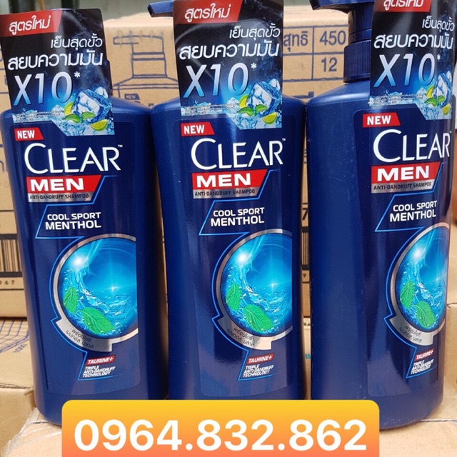 Dầu gội Clear men 450ml Thái Lan