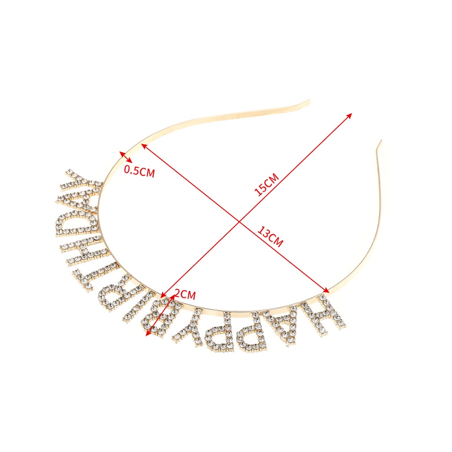 Băng đô hợp kim đính đá hình chữ cái xinh xắn thời trang cho nữ