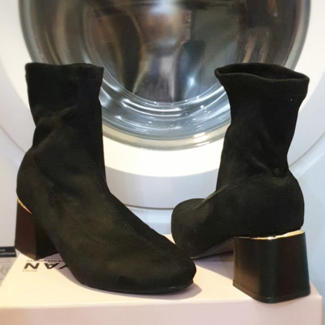 Boots da lộn gót trụ 5cm