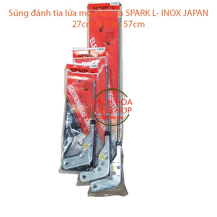 Súng mồi bếp ga, Đánh tia lửa mồi bếp ga MADE IN JANPAN SPARK-L INOX dài 27cm, 37cm, 57cm