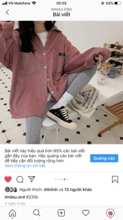 Áo sơmi nhung gân hot hit