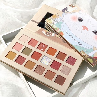 Bảng phấn mắt ,18 ô phấn mắt màu nhũ lì muge leen cat - màu đẹp đỉnh nh cosmetic