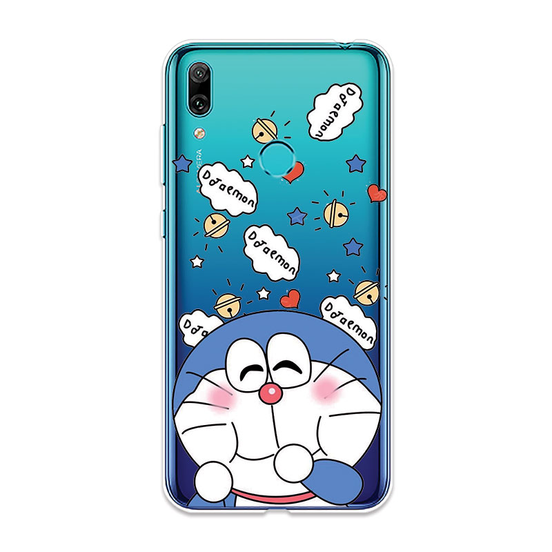 Ốp lưng TPU mềm Huawei Y7 Prime 2017 Pro 2018 2019 Doraemon Two hoa văn