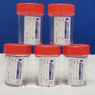 Lọ đựng mẫu nước tiểu 60ml combo 10 lọ HÀNG CÔNG TY CHUẨN Y KHOA