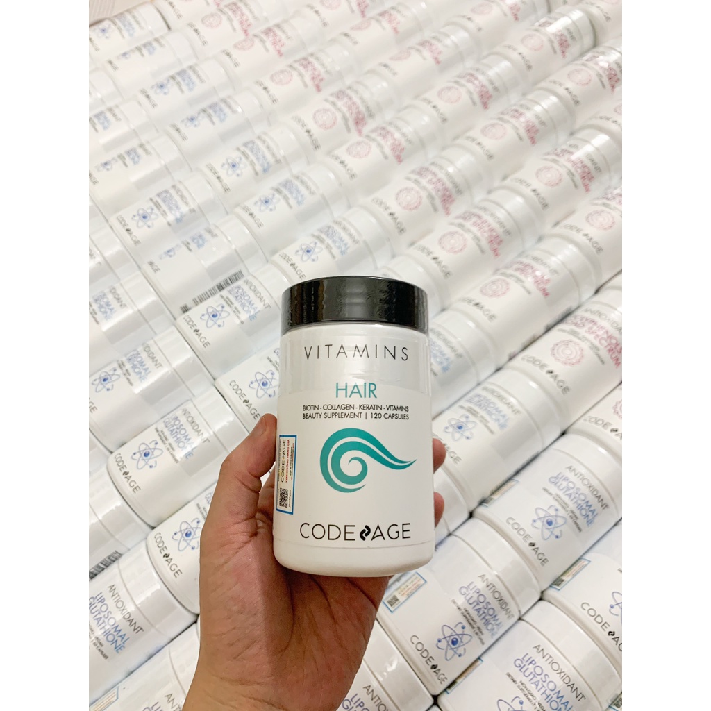 Viên Uống Hỗ Trợ Mọc Tóc Hair Vitamin Codeage 120 viên Hỗ trợ mọc tóc giảm rụng tóc