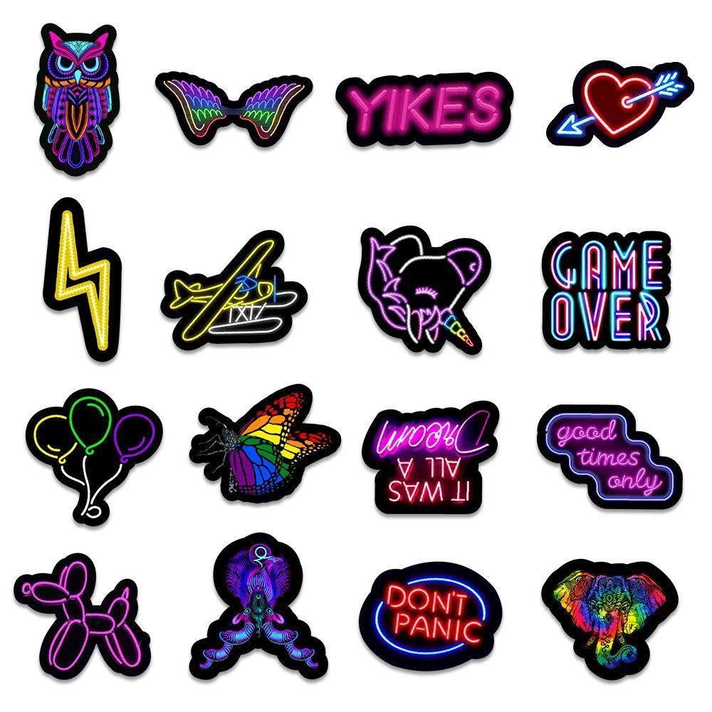 Nhãn Dán Trang Trí Hình Đèn Neon Độc Đáo DIY