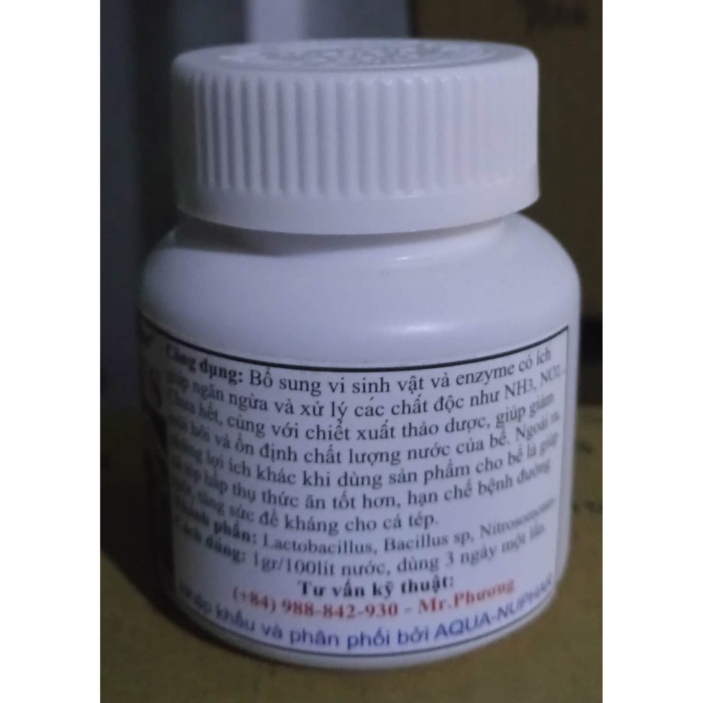 Bio Plus Nuphar - Men Vi Sinh Hỗ Trợ Tiêu Hóa, Bổ Sung Khoáng Chất - Khử Độc Cho Cá Tép