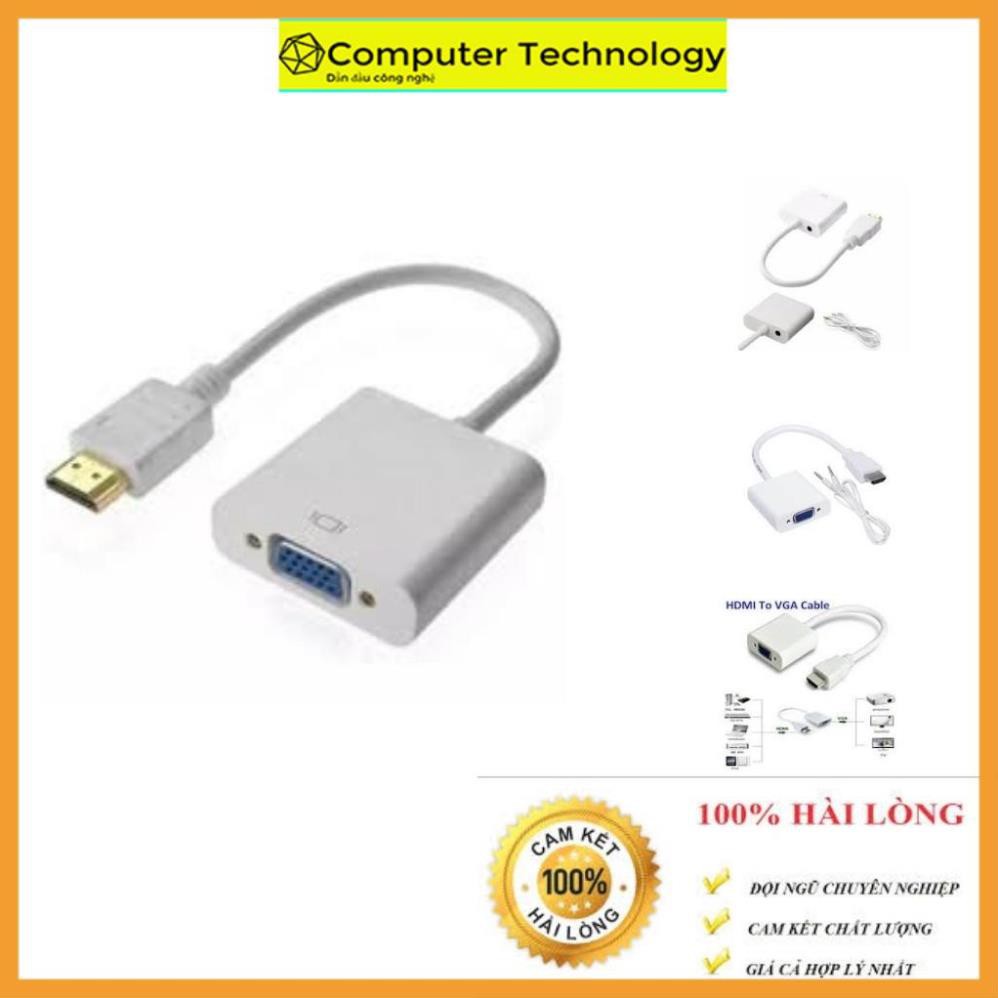 Cáp chuyển đổi HDMI ra VGA-AV. hdmi to vga có âm thanh hàng chất lượng 1080P. bảo hành 6 tháng
