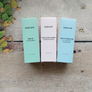 Tinh chất dưỡng da Maelove: The Glow maker (vitCEF) - Nia 10 Calming Serum (B3) - The Hydrator B5 Gel