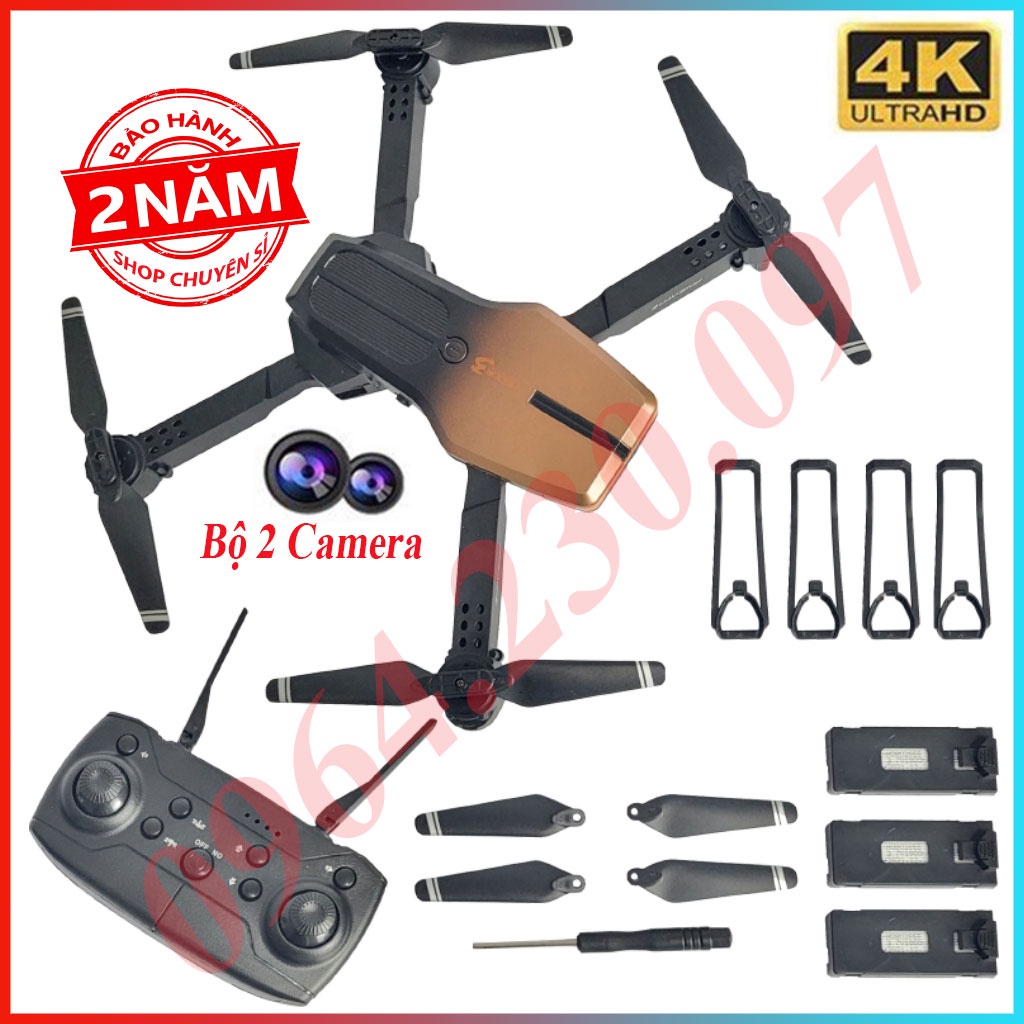 ⚡️Tặng Túi Chống Sốc⚡️ Máy bay camera 4k V3, flycam mini giá rẻ điều khiển từ xa quay phim, chụp ảnh, tránh vật cản