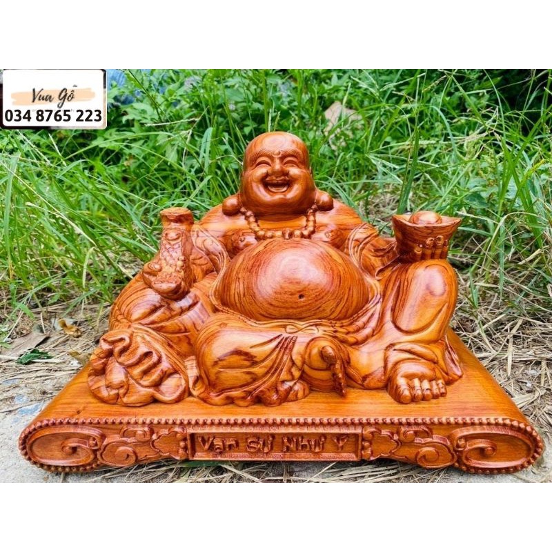 Tượng Di Lặc Gỗ Hương Cao Cấp- Tài Lộc Vạn Sự Như ý - Tỷ Sự Như Mơ