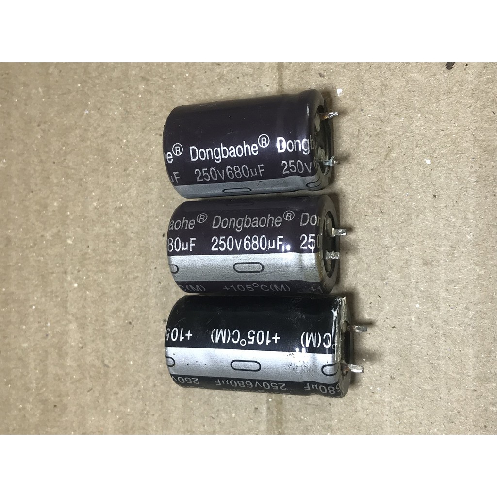 Tụ hóa tụ phân cực, tụ sừng 680uF 250V 680uF tháo máy
