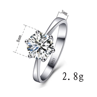 Nhẫn đính hôn cô dâu đính đá zircon