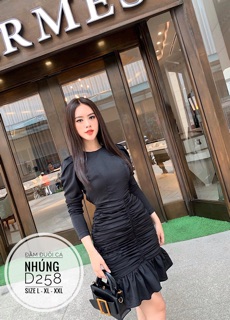 Bigsize Đầm đuôi cá nhúng D258