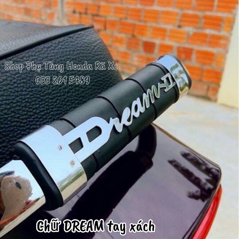 Chữ Inox tay xách sau xe Dream