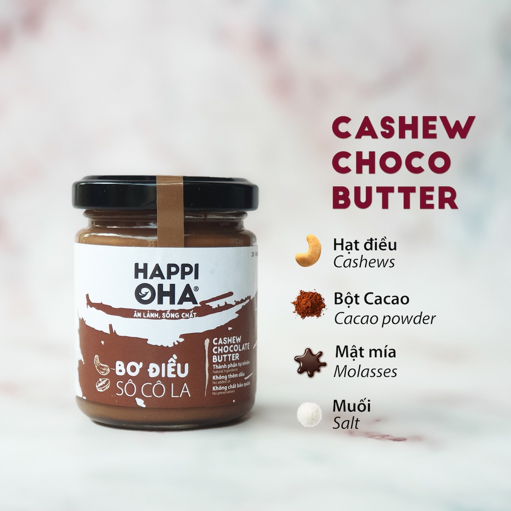 Bơ hạt điều Socola Yourshop - Không Đường Tinh Luyện Ăn Kiêng, Giảm Cân