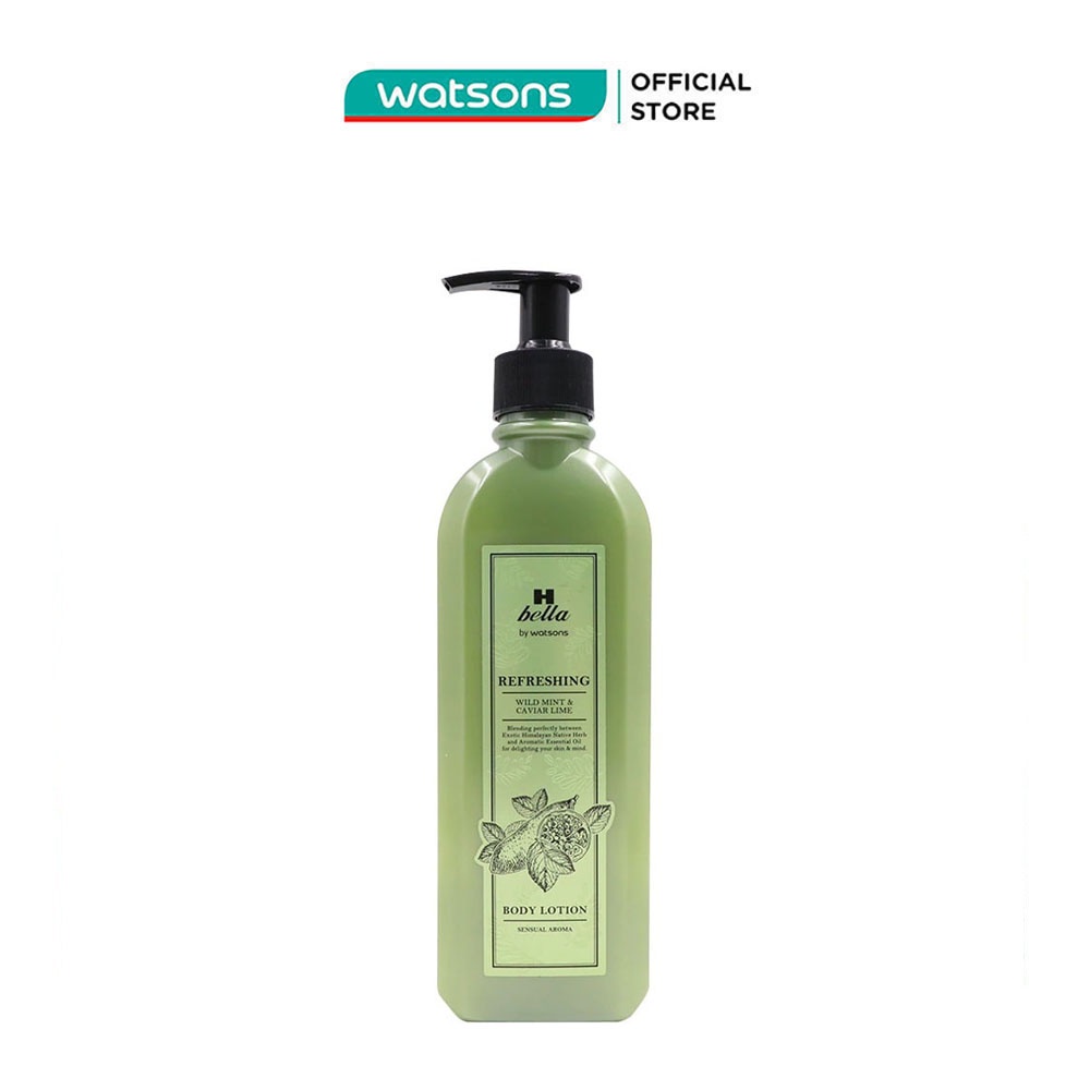 Sữa Dưỡng Thể H Bella By Watsons Refreshing Từ Bạc Hà Á &amp; Chanh Trứng Cá 300ml