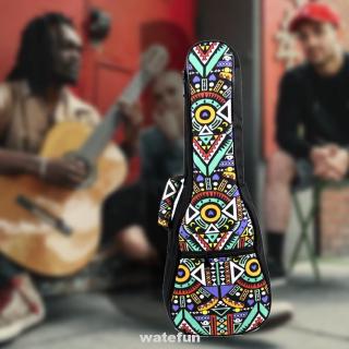 Graffiti Pattern Oxford Cloth Carrying Zipper Closure Double Strap Ukulele Bag