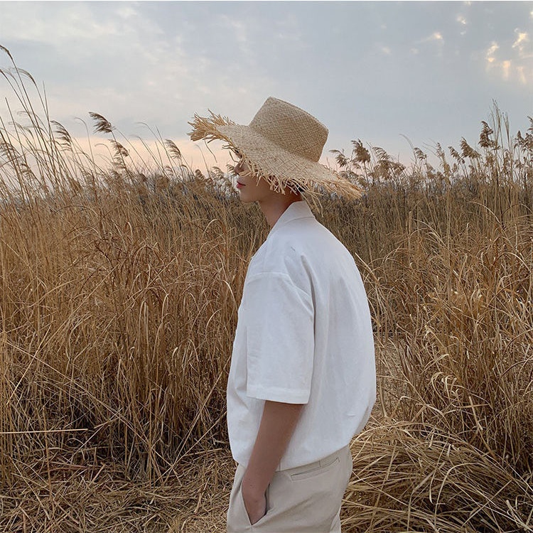 [sale xả kho] áo sơ mi form rộng tay lỡ nam nữ unisex vải thôi mặc hè mát 2022 Pon.mens