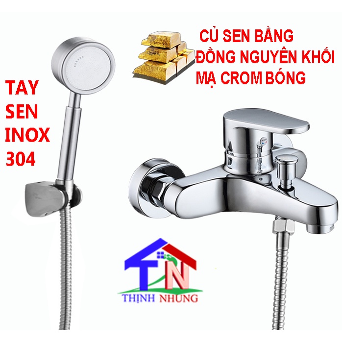 Bộ Sen Tắm Nóng Lạnh Đ𝗼̂̀𝗻𝗴 𝗡𝗴𝘂𝘆𝗲̂𝗻 𝗞𝗵𝗼̂́𝗶 &quot; 𝐂𝐇𝐄𝐍𝐋𝐔 &quot; Bộ Vòi Tắm Tăng Áp Cao Cấp Đồng Mạ Crom Bóng Cao Cấp