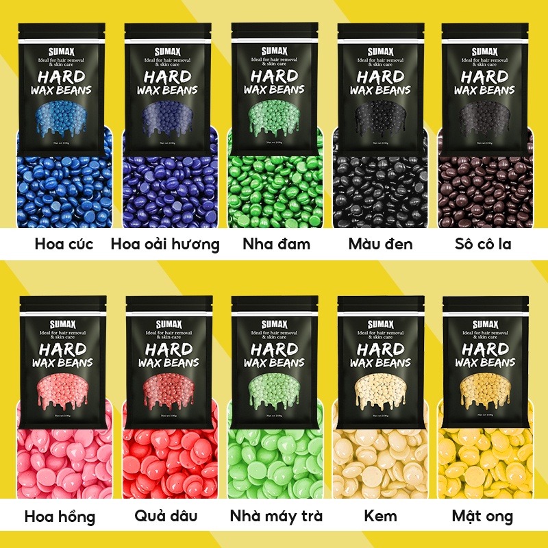 Sáp wax lông SUMAX Sáp nóng tẩy lông chuyên nghiệp không kích thích 100g