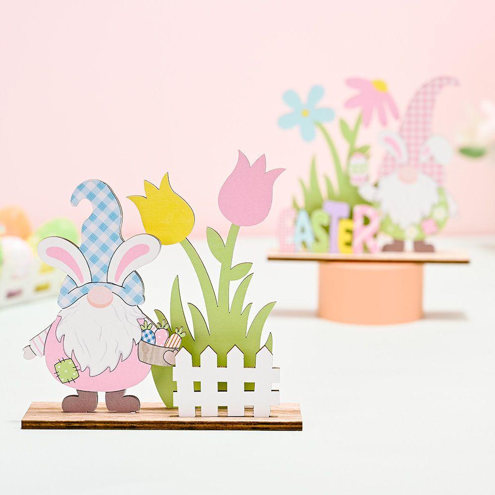 Phụ Kiện Trang Trí Lễ Phục Sinh Chữ Happy Easter Bằng Gỗ DIY 1