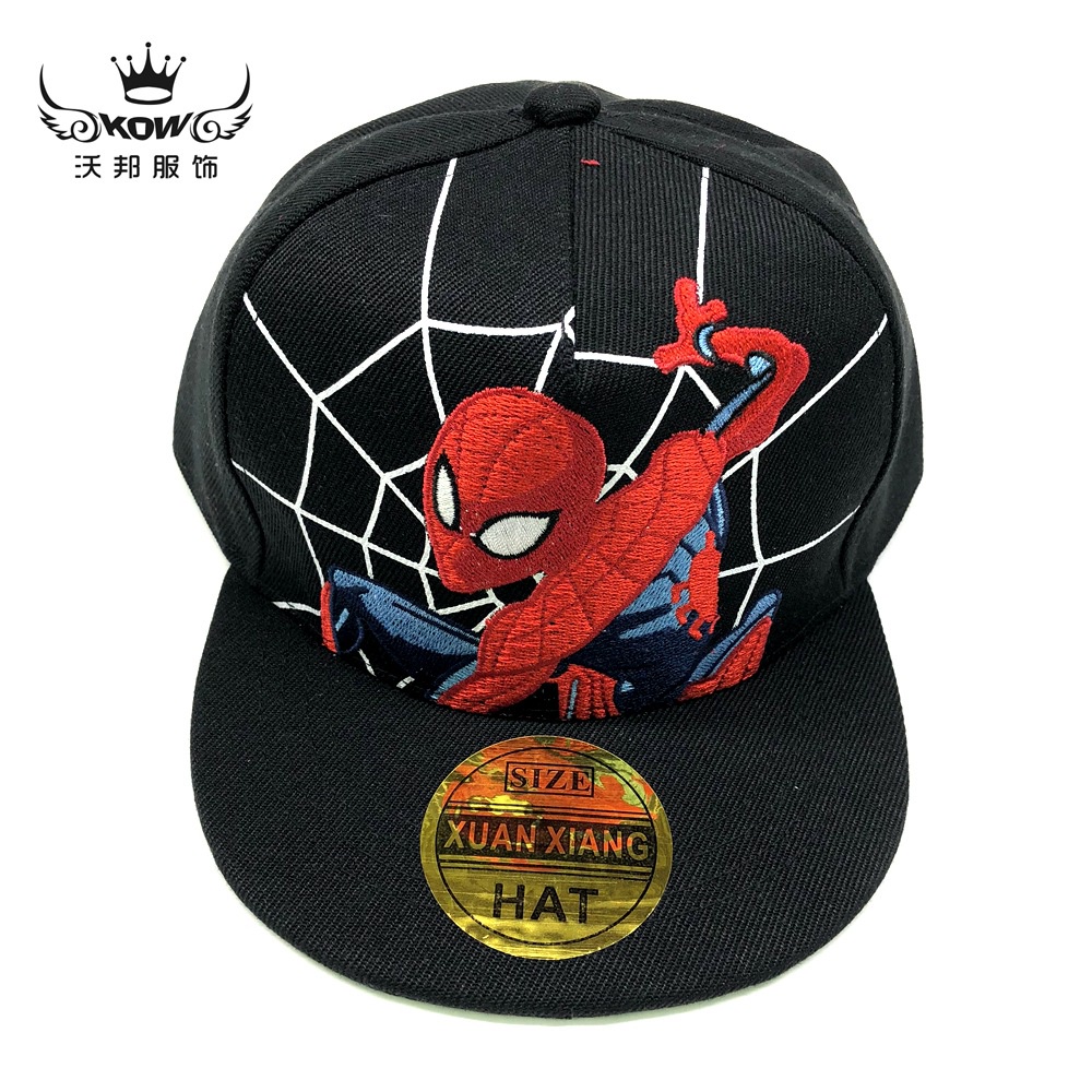 Mũ Lưỡi Trai Vành Phẳng Họa Tiết Hoạt Hình Marvel Phong Cách Hip hop Cho Bé
