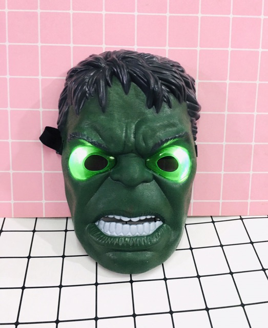 Mặt nạ khổng lồ xanh hulk có đèn hoá trang cosplay