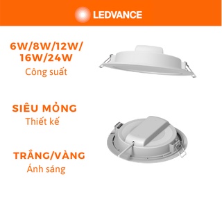 Bộ đèn led downlight lite âm trần ledvance 6w / 8w / 12w / 16w /24w - hàng chính hãng