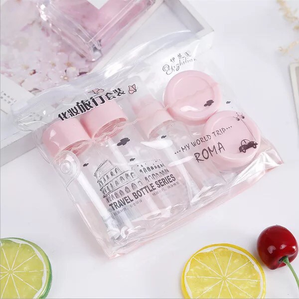 Bộ Chiết Mỹ Phẩm Hàn Quốc Mini 7 Món Cao Cấp Tiện Dụng