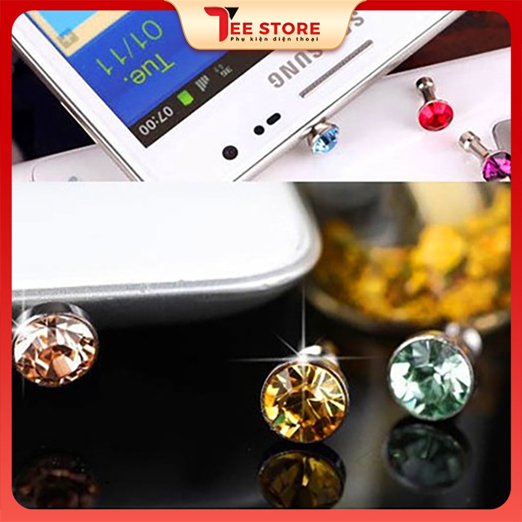 Jack cắm kim cương cho điện thoại - che Jack cắm tai nghe