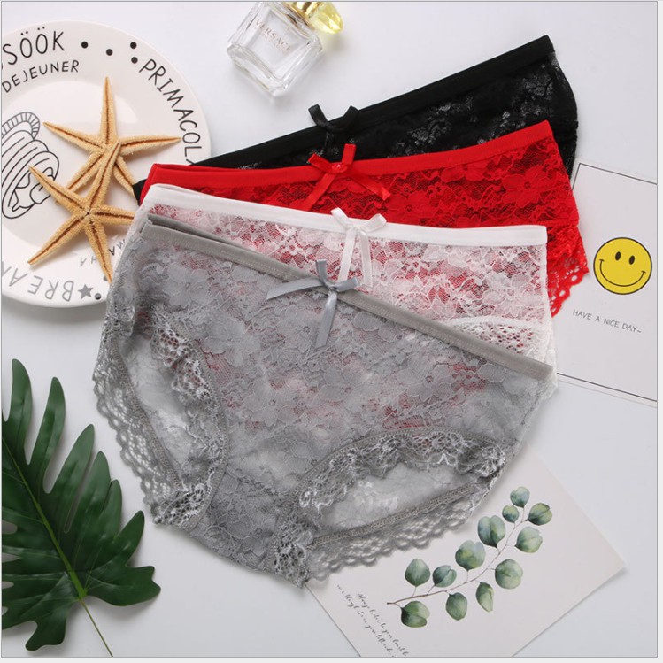 Quần lót nữ sexy Hoàng Oanh vải ren thoáng mát hoa đính nơ - 3808 | BigBuy360 - bigbuy360.vn