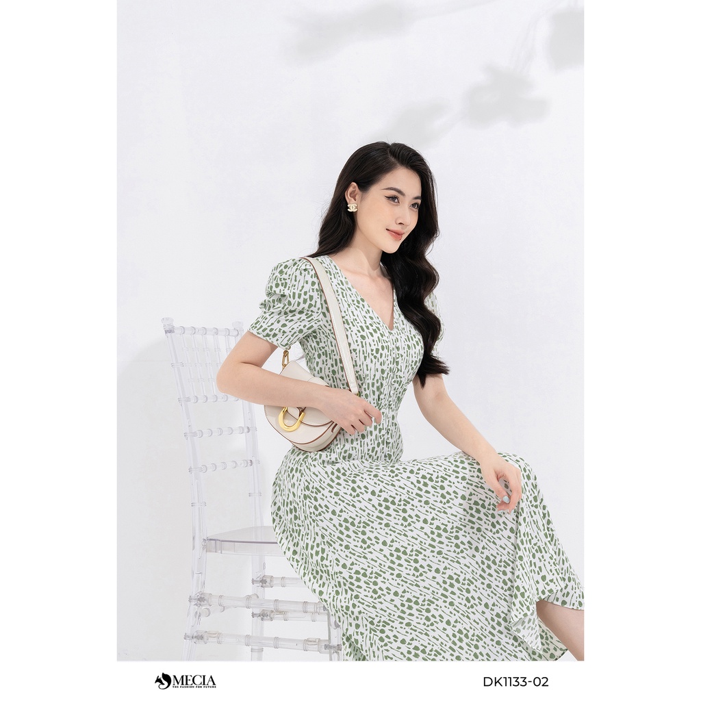 Đầm maxi dài bồng vạt đối xứng MECIA dịu dàng DK1133