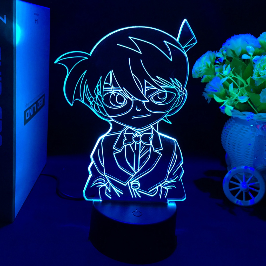Đèn Ngủ Led Hình Thám Tử Conan 3d Độc Đáo Làm Quà Tặng Cho Bé