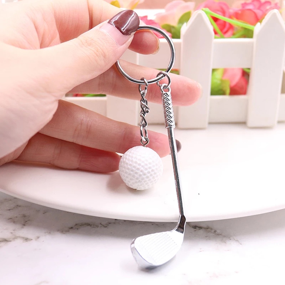 JARRED Móc khóa hình vợt chơi golf mini bằng kim loại nhiều màu sáng tạo cho nữ