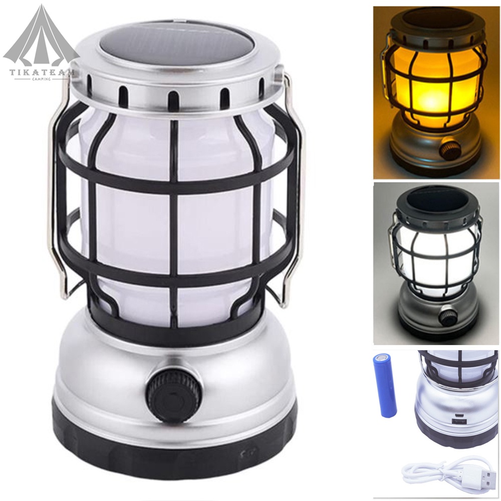 Đèn cắm trại, dã ngoại cổ điện, sáng trắng & giả ngọn lửa, đèn bão, măng xông sạc tích điện, NL mặt trời, đèn lồng nhựa