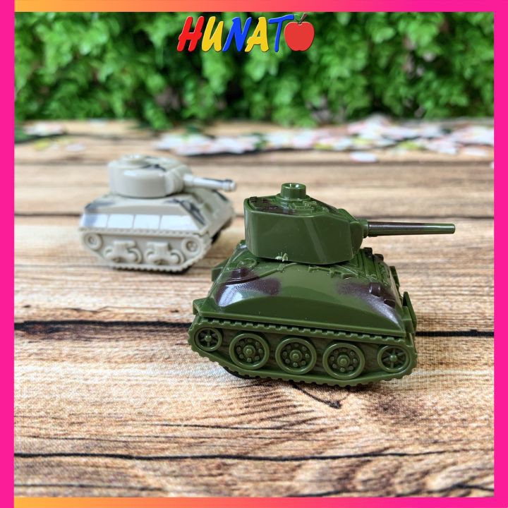 Xe tăng đồ chơi bánh đà mô hình mini cho bé HUNATO XT1