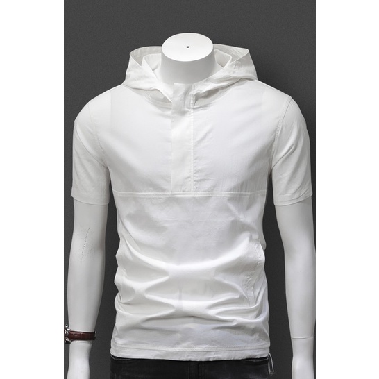 Áo sơ mi, áo sơ mi nam cộc tay N13 khóa kéo vải nonchun co giãn, hàng thiết kế cao cấp