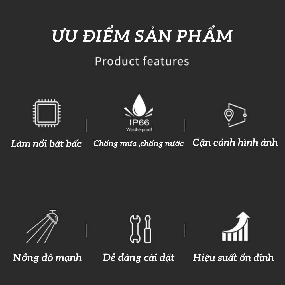 Đèn pha Led năng lượng mặt trời , đèn hắt biển quảng cáo ,đèn công trình lắp đặt ngoài trời chống nước ATILA SHOP