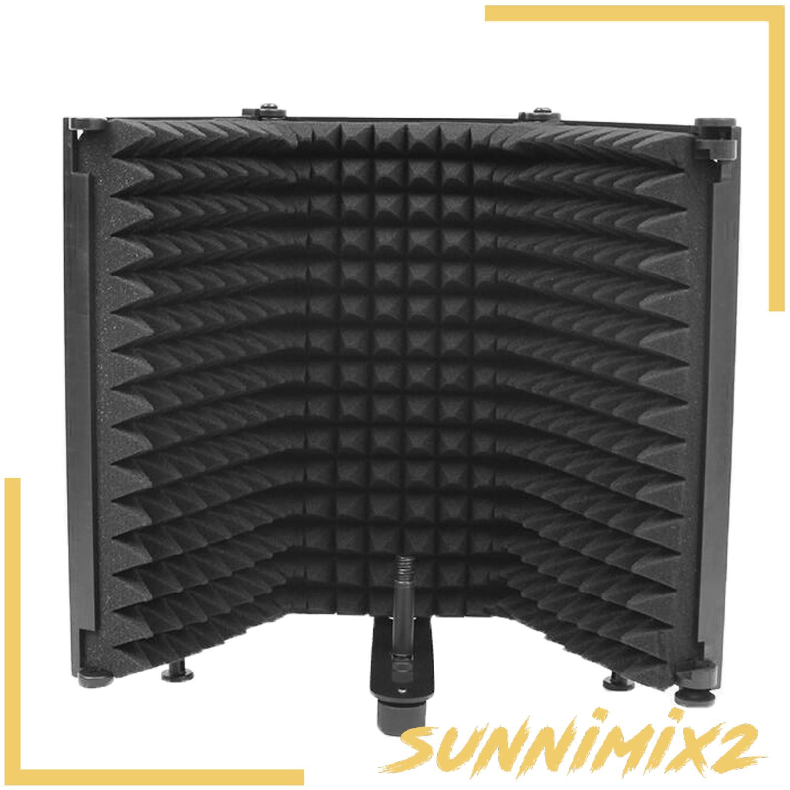 Microphone Isolation Shield Foldable Absorbing Vocal Recording Foam Panel