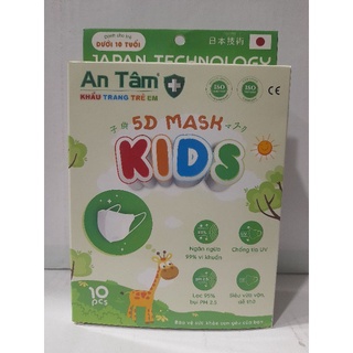 Khẩu trang trẻ em an tâm 5d maska kids hộp 10 cái