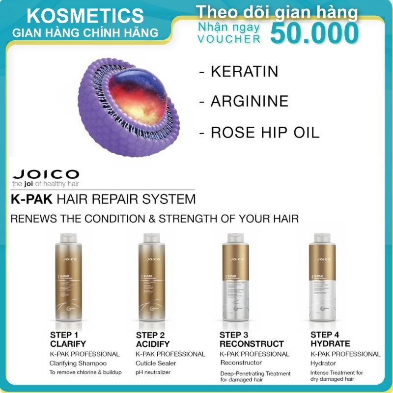 Bộ phục hồi tóc chuyên nghiệp JOICO KPAK PROFESSIONAL 1000ml x 4