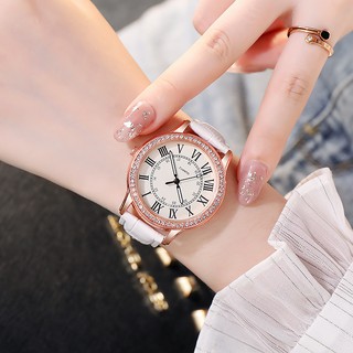 Đồng hồ nữ dây da DZINER ND04 mặt tròn thời trang đẹp cao cấp giá rẻ LINDO