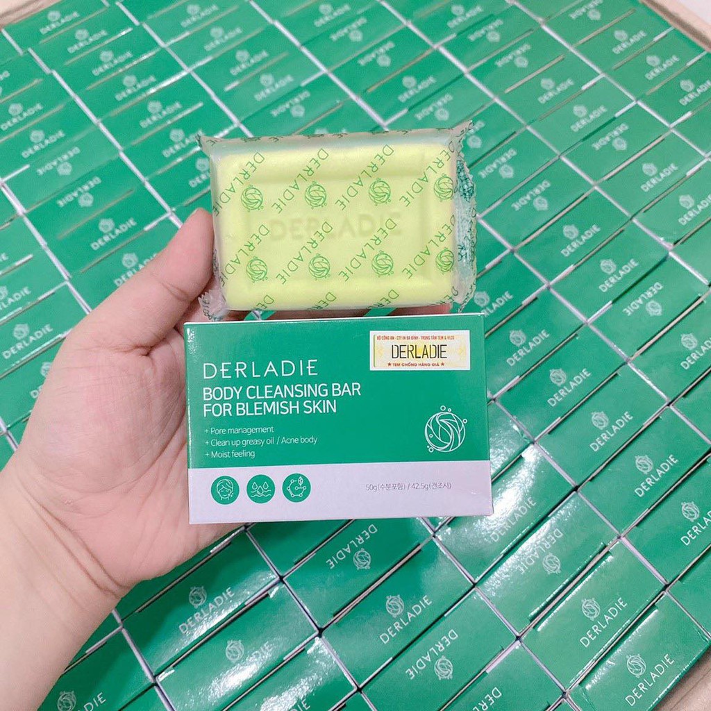 Xà Phòng Giảm Mụn Cơ Thể Sau 7 Ngày Derladie Body Cleansing Bar For Blemish Skin 50g