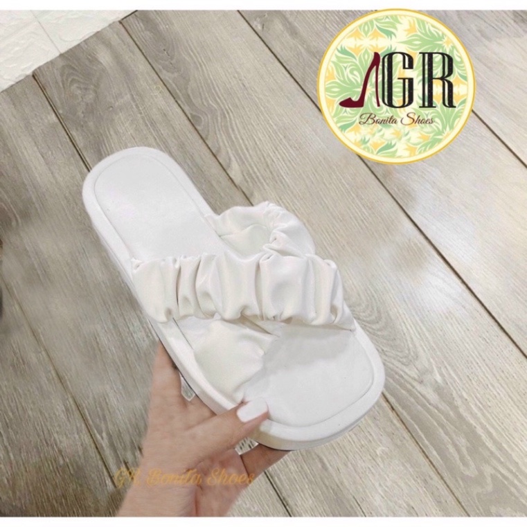 Dép bánh mì nữ đế dày 2p quai Nhún Chéo hot trend năm nay
